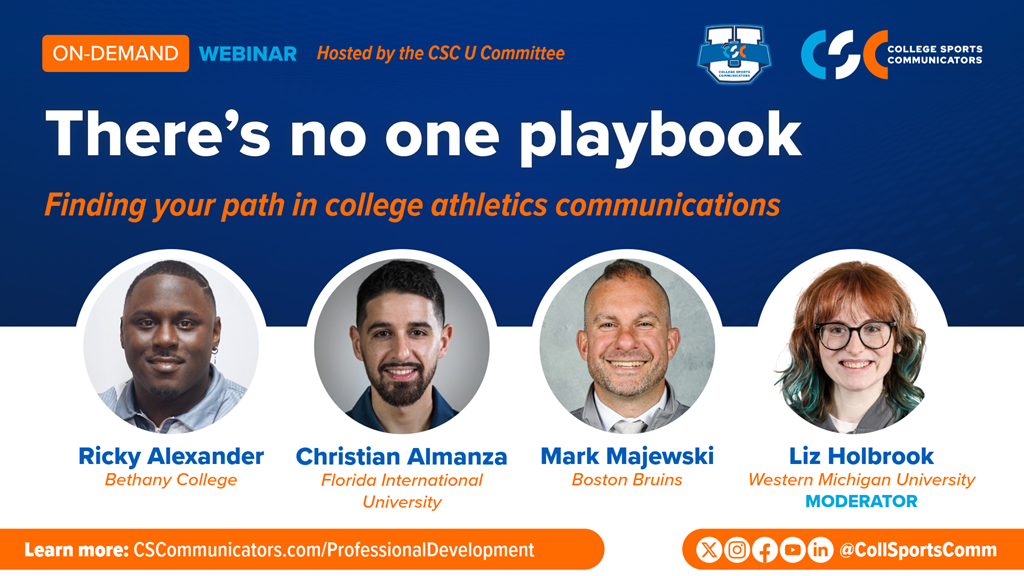 On-demand webinar - There’s no one playbook: finding your path in college athletics communications